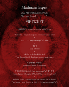 2022 ALBUM RELEASE TOUR "I see you through __________” VIP TICKET
